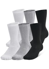 Under Armour Men's Training Cotton 6-Pk. Moisture-Wicking Crew Socks - Black