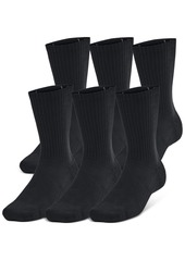 Under Armour Men's Training Cotton 6-Pk. Moisture-Wicking Crew Socks - Steel