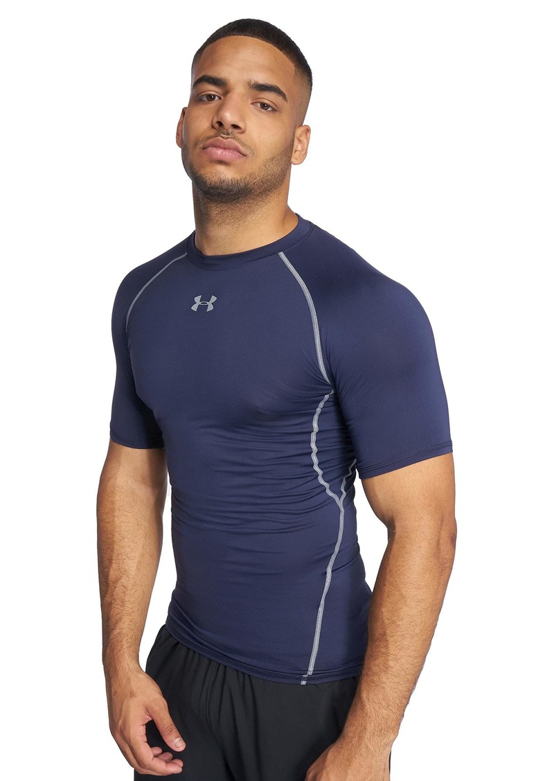 Under Armour Men's UA HeatGear Armour Short Sleeve Compression Shirt MD Navy
