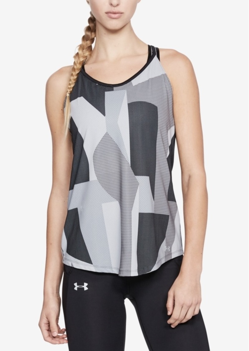 Under Armour Speed Stride Printed Strappy-Back Tank Top
