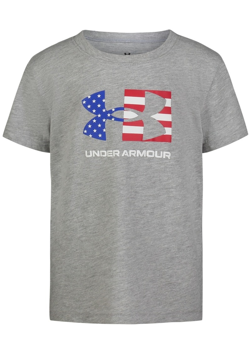 Under Armour Toddler Boys Freedom Flag Logo Graphic Short-Sleeve T-Shirt - Mod Gray