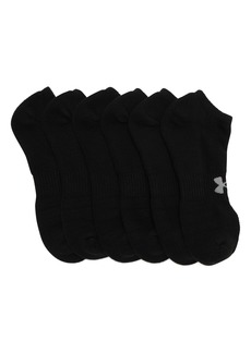 Under Armour Training Cotton Blend No Show Socks - Pack of 6 in Black at Nordstrom Rack