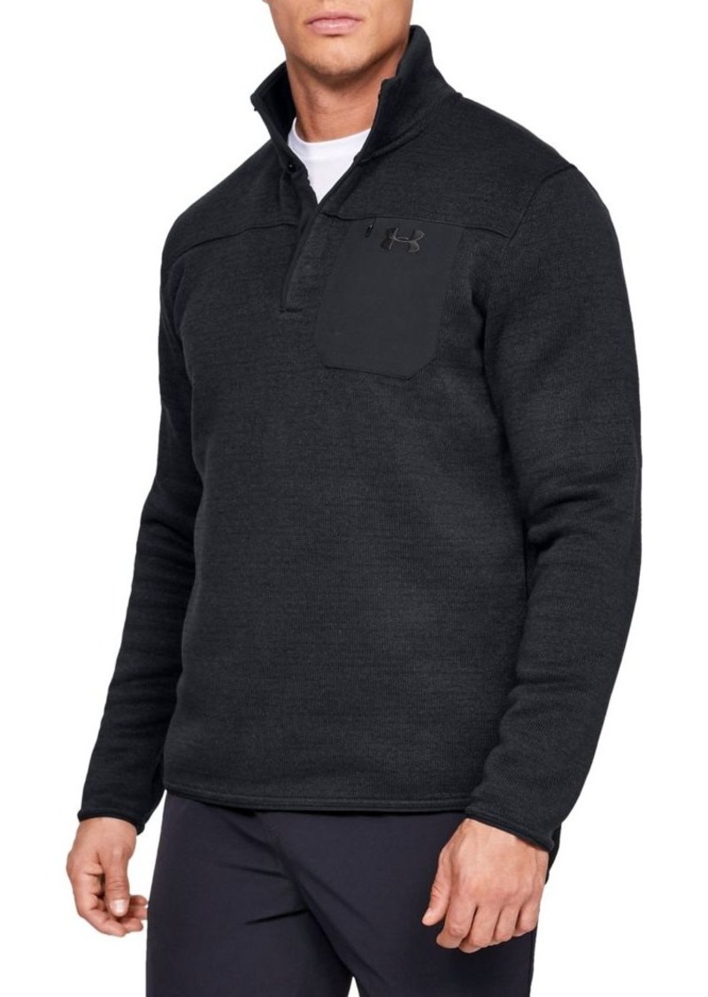 under armour men's sweaterfleece henley long sleeve shirt