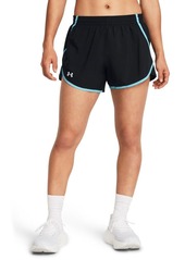 Under Armour Womens Fly by Shorts (005) Black/Sky Blue/Reflective