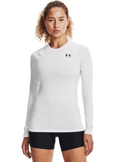 Under Armour Womens HeatGear Compression Long-Sleeve T-Shirt Sweatshirt White  US