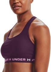 Under Armour Women's HeatGear Cross-Back Medium Impact Sports Bra