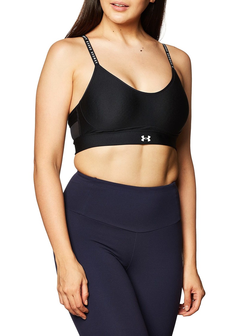 Under Armour Womens Infinity Covered Low-Impact Sports Bra (001) Black/Black/White