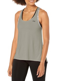 Under Armour Womens Knockout Tank Top (504) Grove Green/White/Black