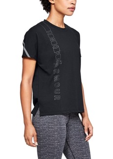 Under Armour Women's UA Lighter Longer Graphic T-Shirt XS Black
