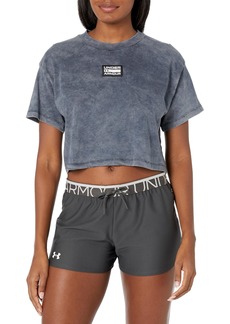 Under Armour Womens Logo Washed Woven Short Sleeve