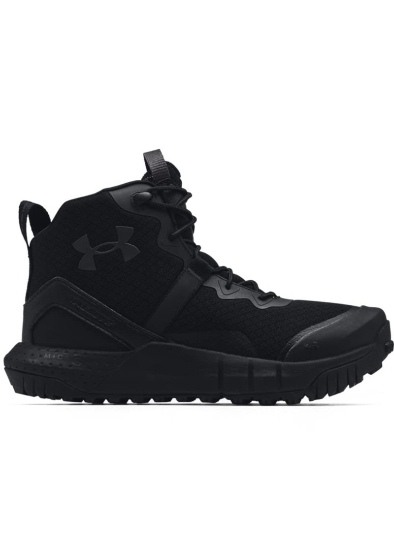 Under Armour Men's Micro G Valsetz Mid Military and Tactical Boot Black (001)/Black  M US