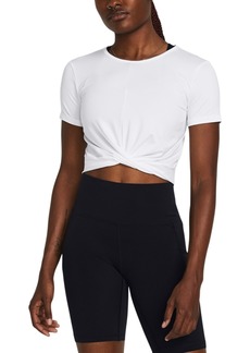 Under Armour Women's Motion Crossover-Hem Cropped Top - White / / Black