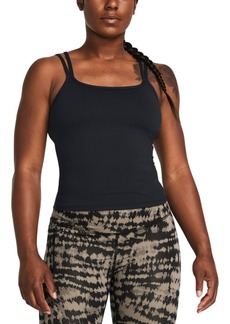 Under Armour Women's Motion Shelf-Bra Strappy Tank Top - Black/White