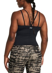 Under Armour Women's Motion Shelf-Bra Strappy Tank Top - Black/White