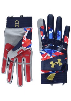 Under Armour Women's Motive Novelty Softball Gloves (410) Midnight Navy/Red/Metallic Gold