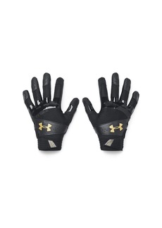 Under Armour Women's Motive Softball Gloves (001) Black/Black/Metallic Gold