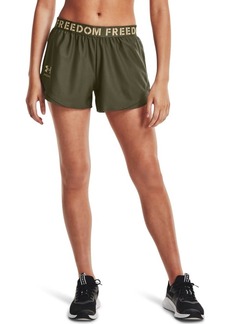 Under Armour Womens New Freedom Playup Shorts (390) Marine OD Green / / Desert Sand