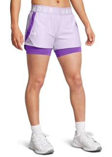 Under Armour Women's Play Up 2-in-1 Shorts (535) Salt Purple/Lavish/White