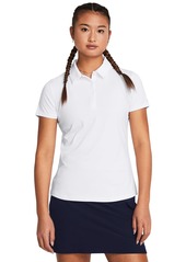 Under Armour Women's Playoff Short Sleeve Polo (100) White/Halo Gray/Halo Gray