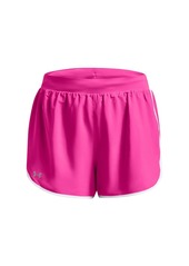 Under Armour Womens Fly by 2.0 Shorts (652) Rebel Pink/White/Reflective
