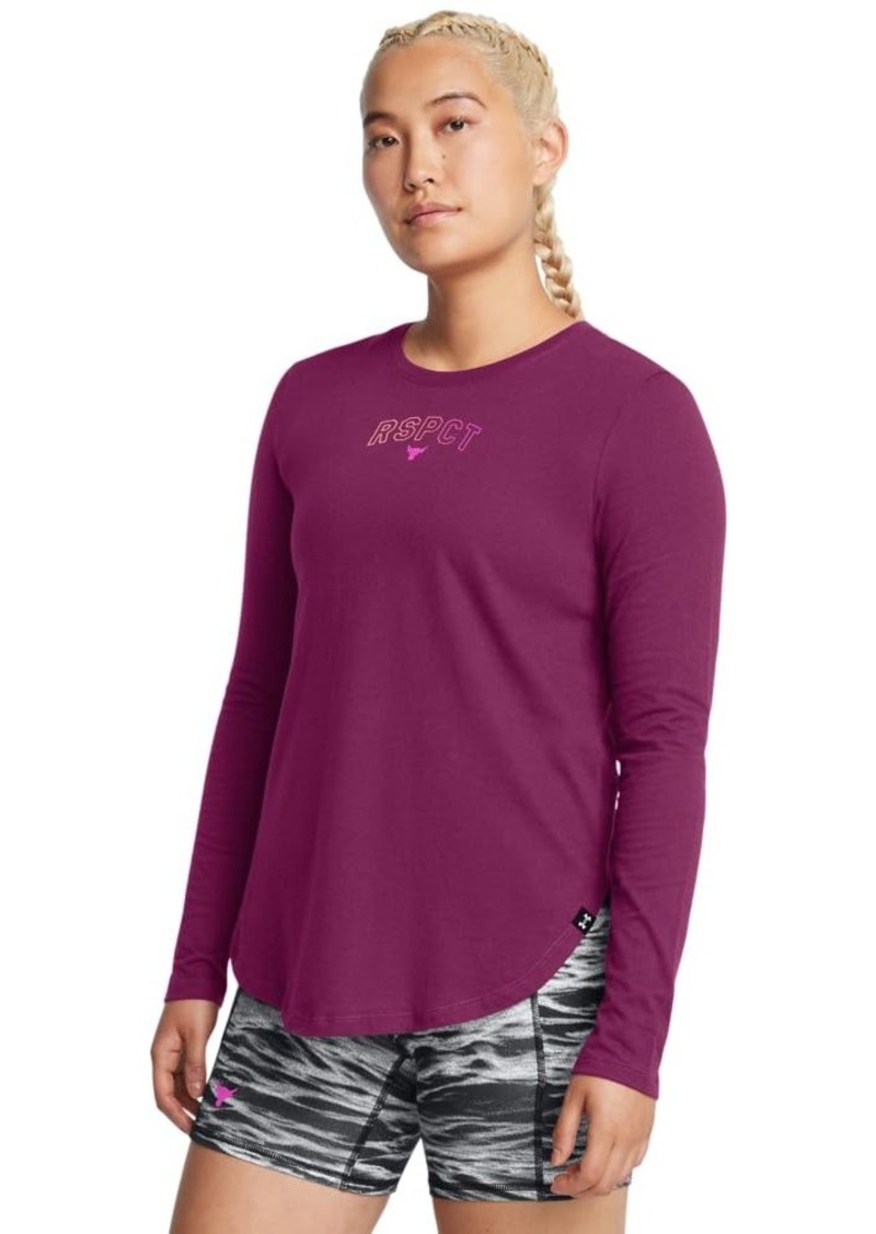 Under Armour Women's Project Rock Payoff Long Sleeve (505) Purple Gemini/Flare Orange/Vivid Magenta