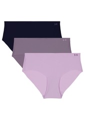Under Armour Womens 3-Pack Pure Stretch No Show Hipster Underwear All-Day Comfort & Ultra-Soft Fit