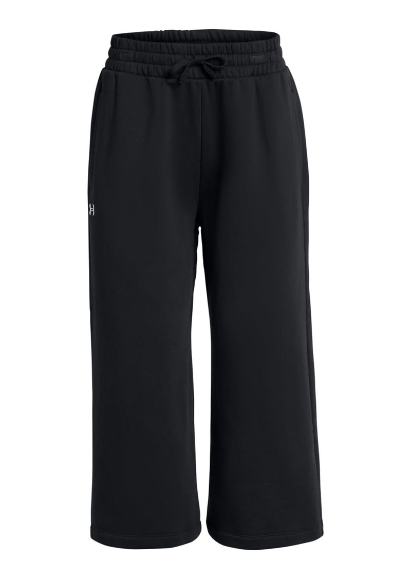 Under Armour Women's Rival Fleece Crop Wide Leg Pants