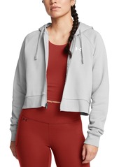 Under Armour Women's Rival Fleece Cropped Zippered Hoodie - Black / / White