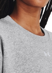 Under Armour Women's Rival Fleece Oversized Crewneck Sweatshirt - Mod Gray Light Heather / / White