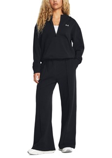 Under Armour Women's Rival Fleece Wide Leg Sweatpants - Black