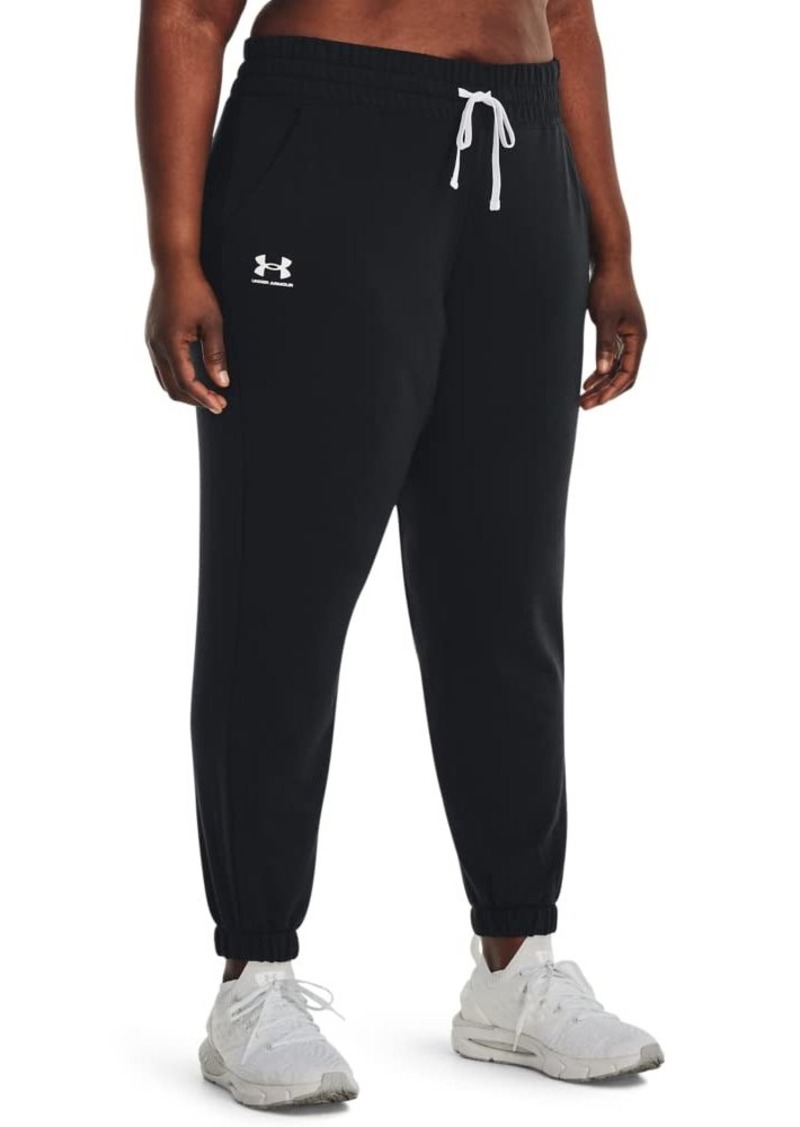 Under Armour Women's Rival Terry Joggers (001) / Black/White