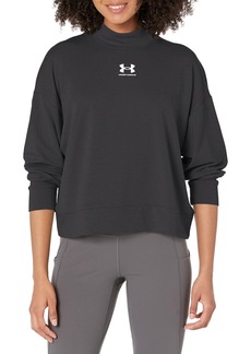 Under Armour Womens Rival Terry Mock Neck Crew