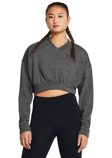 Under Armour Women's Rival Terry Oversized Cropped Crew Neck Sweatshirt