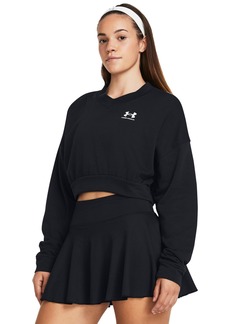 Under Armour Women's Rival Terry Oversized Cropped Crew Neck Sweatshirt