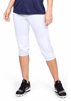 Under Armour Women's UA Softball Cropped Pants XL White