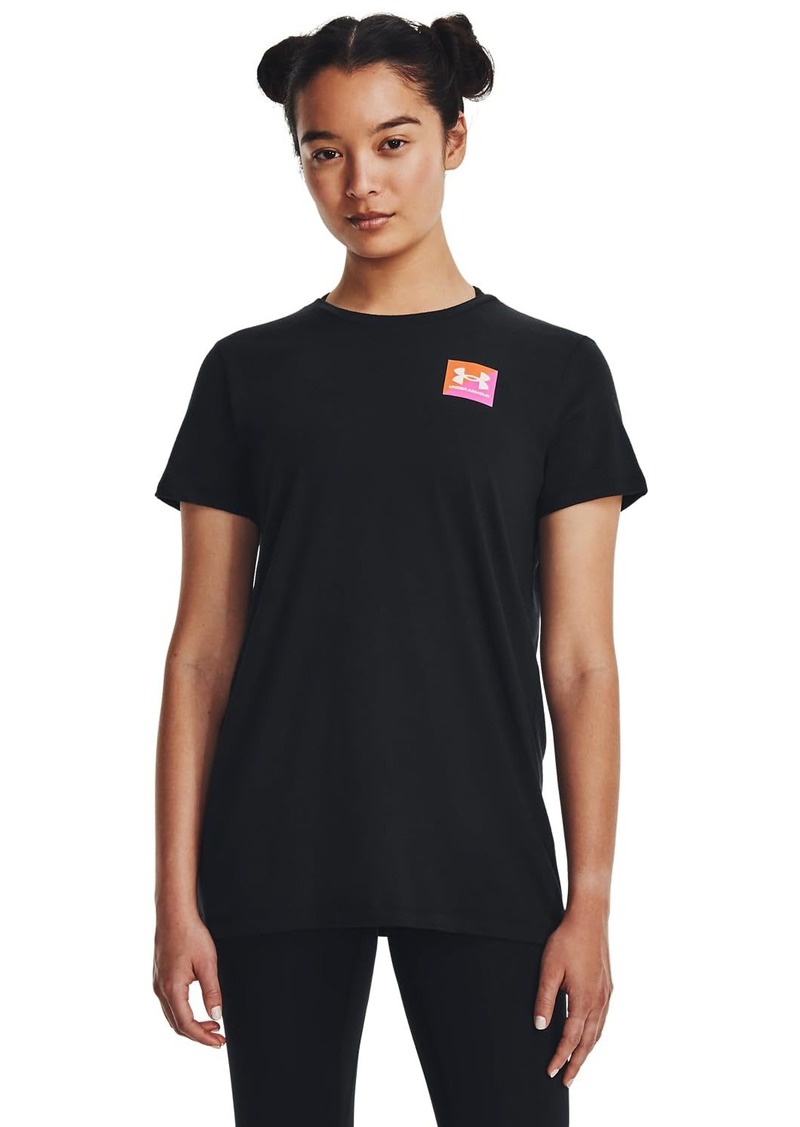 Under Armour Womens Split Branded Short Sleeve T Shirt