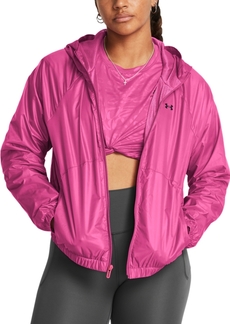 Under Armour Women's Sport Windbreaker Hooded Jacket - Astro Pink / / Black