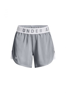 Under Armour Women's Play Up 5-Inch Shorts (035) Steel Light Heather/White/White