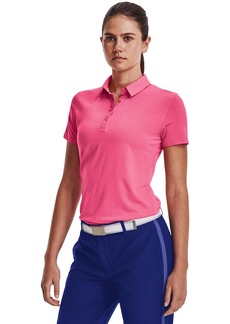 Under Armour Women's Zinger Short-Sleeve Golf Polo (640) Pink Punk/Prime Pink/Metallic Silver