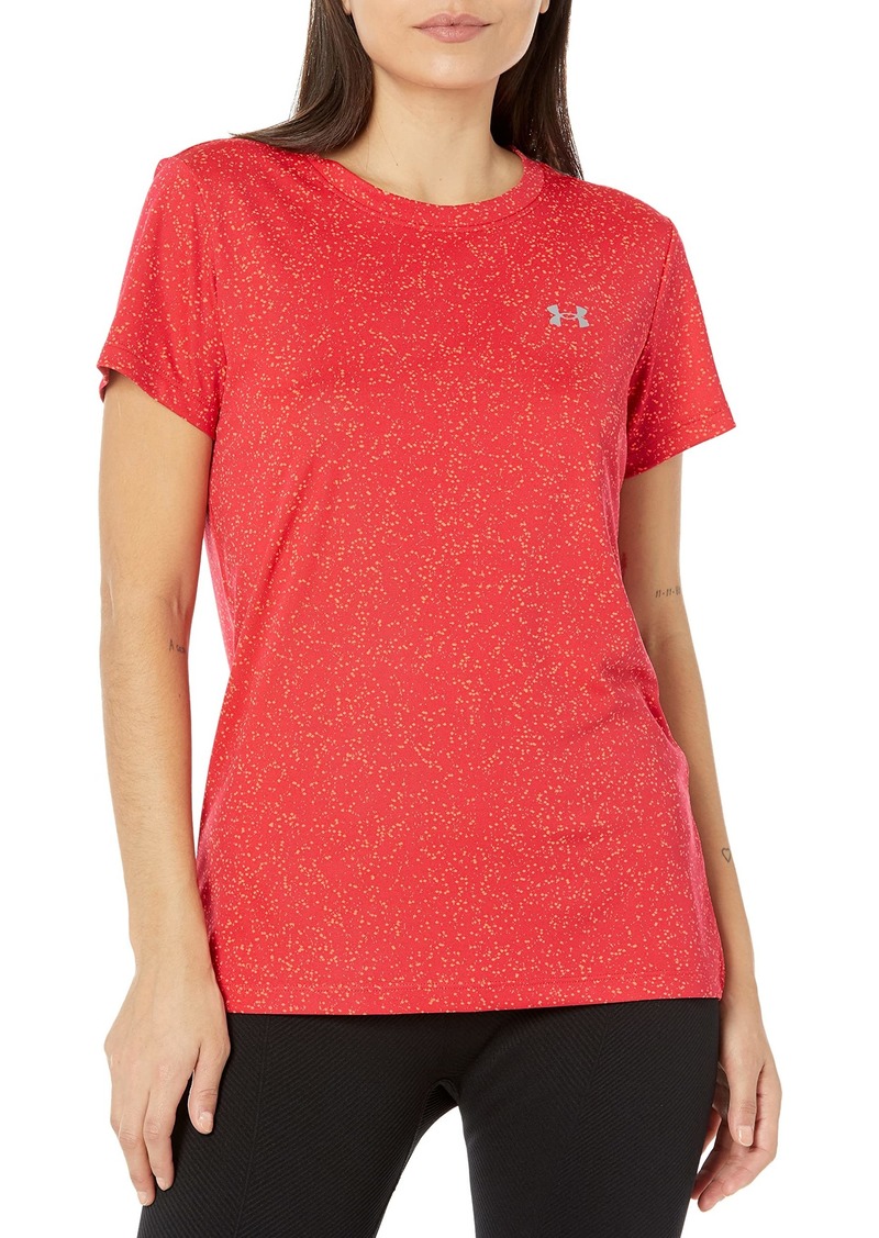 Under Armour Womens Tech Nova Short Sleeve T-Shirt (638) Chakra/After Burn/Metallic Silver