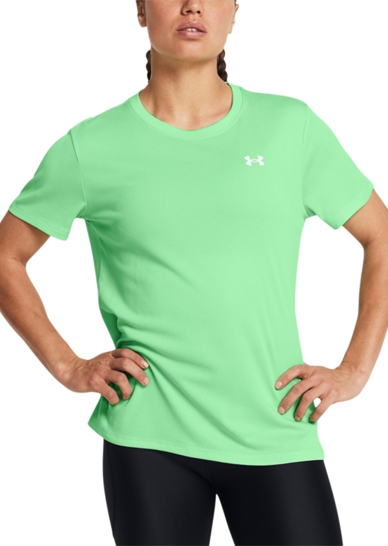 Under Armour Women's Tech Textured Short-Sleeve T-Shirt - Matrix Green / / White