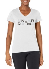 Under Armour Women's Tech Twist Graphic Short Sleeve T-Shirt (014) Halo Gray Medium Heather/Mod Gray/Black