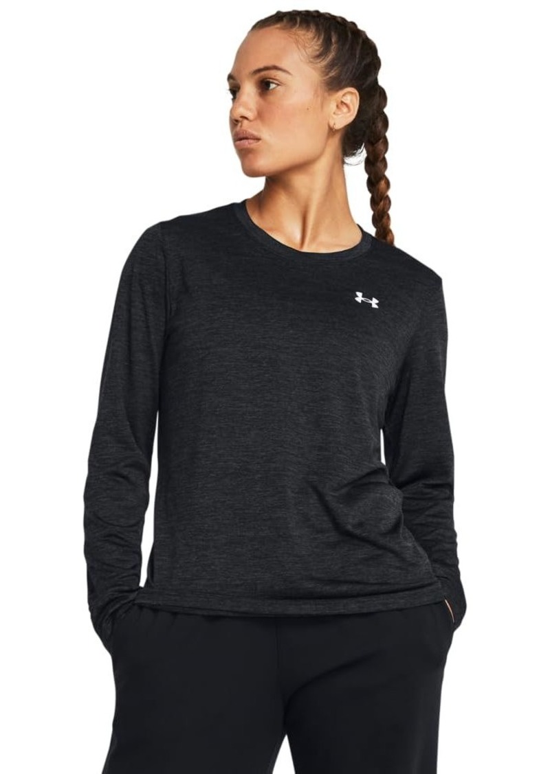 Under Armour Women's Tech Twist Long Sleeve Crew (001) Black/Jet Gray/White