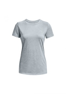 Under Armour Women's Tech Twist T-Shirt (465) Harbor Blue/Gravel/Metallic Silver