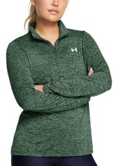 Under Armour Women's Twist Tech Quarter-Zip Logo Top - Horizon Blue