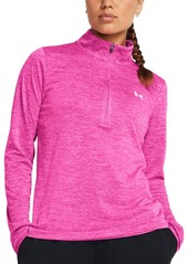 Under Armour Women's Twist Tech Quarter-Zip Logo Top - Horizon Blue