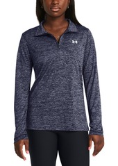 Under Armour Women's Twist Tech Quarter-Zip Logo Top - Horizon Blue