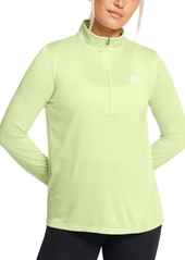 Under Armour Women's Twist Tech Quarter-Zip Logo Top - Horizon Blue