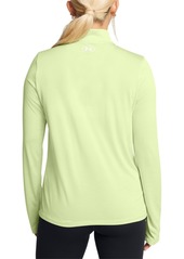 Under Armour Women's Twist Tech Quarter-Zip Logo Top - Halo Gray / / White