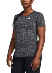 Under Armour Women's Twist Tech V-Neck Short-Sleeve Top - Halo Gray / / White